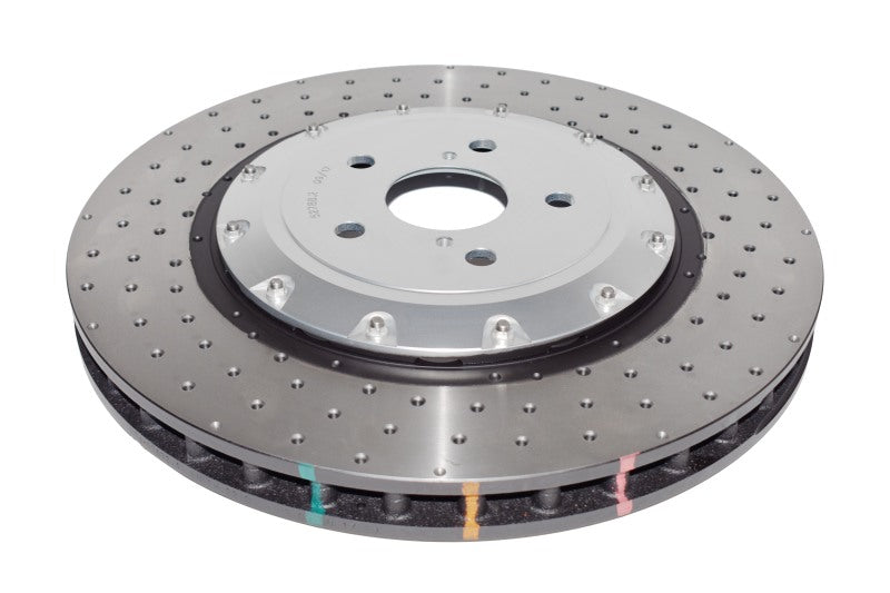 DBA 16-20 Lexus GS F Front 5000 Series Rotor perforado en cruz con sombrero plateado