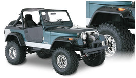 Bushwacker 59-83 Jeep CJ5 bengalas estilo recortado 4 piezas - negro