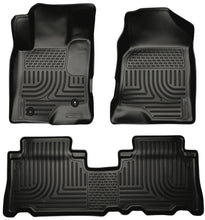 Cargar imagen en el visor de la galería, Husky Liners 12-13 Chevrolet Captiva Sport Weatherbeater Series Revestimientos de piso para asiento delantero y segundo, color negro