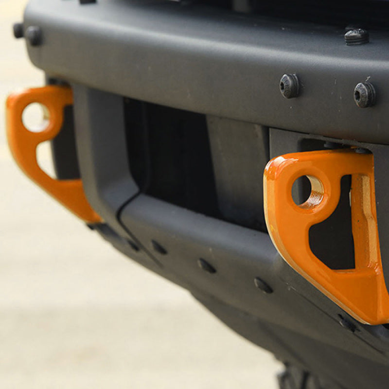 Ganchos de remolque para parachoques delantero Ford Racing 2021+ Bronco - Naranja (par)