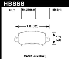 Cargar imagen en el visor de la galería, Hawk 17-18 Mazda CX-3 Sport LTS Rear Street Brake Pads