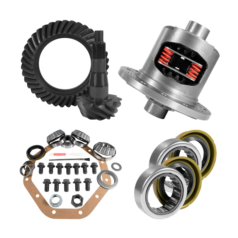 Yukon ZF 9.25in CHY 3.91 Rear Ring & Pinion Install Kit Positraction Axle Bearings and Seals