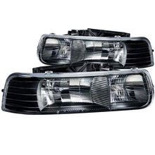 Cargar imagen en el visor de la galería, ANZO 1999-2002 Chevrolet Silverado 1500 Faros delanteros de cristal, color negro