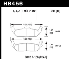 Cargar imagen en el visor de la galería, Hawk 04-11 Ford F-150 /  06-08 Lincoln Mark LT Rear LTS Street Brake Pads