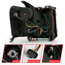 Cargar imagen en el visor de la galería, ANZO 2007-2013 Gmc Sierra 1500 Proyector Faro estilo tablón cromado con lente transparente ámbar