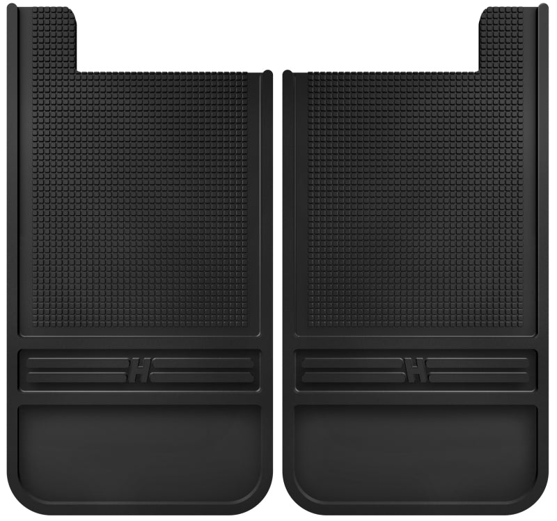 Husky Liners Guardabarros traseros universales de goma negra de 12 pulgadas de ancho sin peso