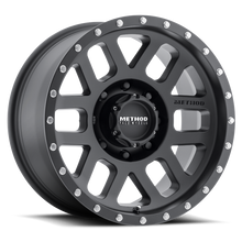 Cargar imagen en el visor de la galería, Method MR306 Mesh 18x9 +18mm Offset 8x170 130.81mm CB Matte Black Wheel
