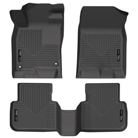 Husky Liners 2022 Honda Civic WeatherBeater Revestimientos para el piso del asiento delantero y segundo (negro)