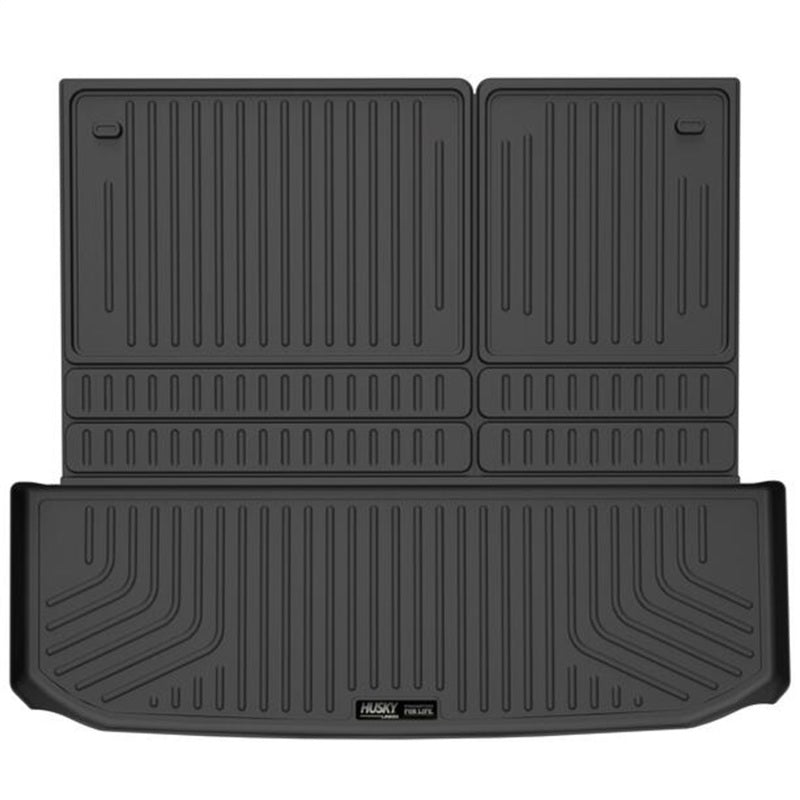 Husky Liners 2022 Nissan Pathfinder (plegable hacia arriba/abajo con tercera fila) Revestimiento de carga WeatherBeater - Negro