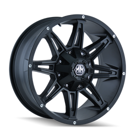 Mayhem 8090 Rampage 20x9 / 8x180 BP / 0mm Offset / 124.1mm Hub Matte Black Wheel
