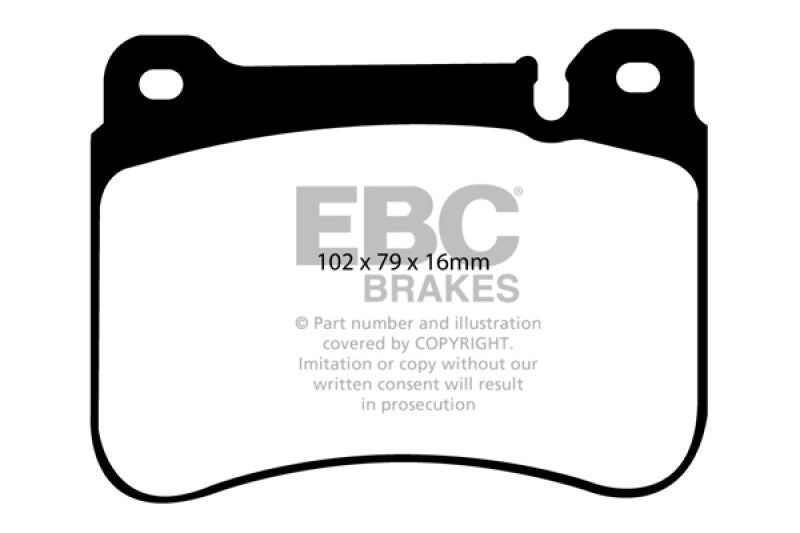 EBC 05-07 Mercedes-Benz C230 (W203) 2.5 Sport Sedan Pastillas de freno delanteras Greenstuff