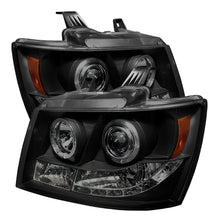 Cargar imagen en el visor de la galería, Spyder Chevy Suburban 1500 07-14 Projector Headlights LED Halo LED Blk Smke PRO-YD-CSUB07-HL-BSM
