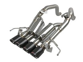 Sistema de escape con eje trasero aFe MACH Force-Xp con puntas de fibra de carbono Chevrolet Corvette (C7) 14-19 6.2L