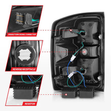 Cargar imagen en el visor de la galería, ANZO 15-19 Chevy Silverado 2500HD/3500HD (solo halógenos de fábrica) luces traseras LED ahumadas con lente transparente