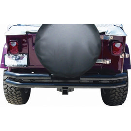 Rampage 1976-1983 Jeep CJ5 Parachoques trasero de doble tubo - Negro