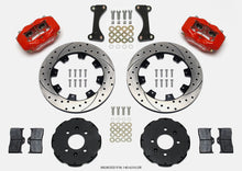 Cargar imagen en el visor de la galería, Wilwood Forged Dynalite Front Hat Kit 12.19in Drilled Red 90-99 Civic w/240 mm Disc
