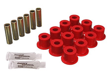 Cargar imagen en el visor de la galería, Energy Suspension 72-81 Scout II Red Front &amp; Rear Leaf Spring Bushing Set