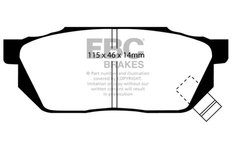 EBC 84-87 Honda Civic CRX 1.5 DX Pastillas de freno delanteras Yellowstuff