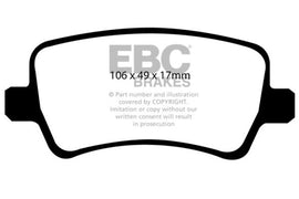 Pastillas de freno traseras EBC 11-15 Land Rover Range Rover Evoque 2.0 Turbo Greenstuff