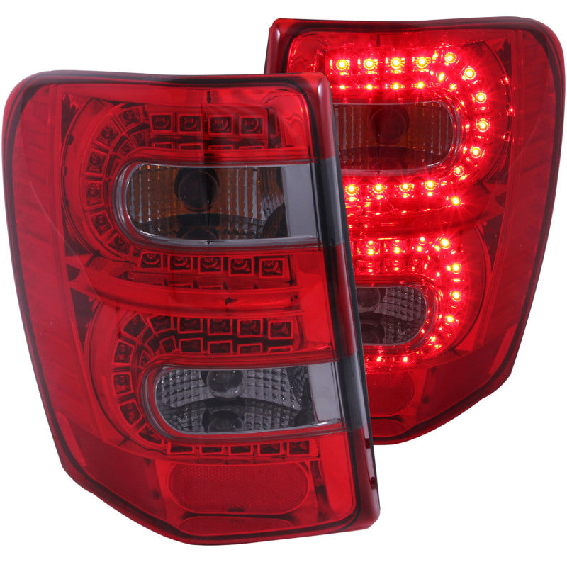 ANZO 1999-2004 Jeep Grand Cherokee luces traseras LED rojo/ahumado