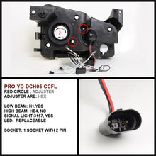 Cargar imagen en el visor de la galería, Spyder Dodge Charger 06-10 Projector Headlights Halogen Model CCFL Halo LED Blk PRO-YD-DCH05-CCFL-BK