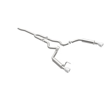 Cargar imagen en el visor de la galería, MagnaFlow Cat-Back 15-16 Ford Mustang 2.3L L4 Competition SS 3 pulgadas, parte trasera doble dividida, puntas negras de 4.5 pulgadas
