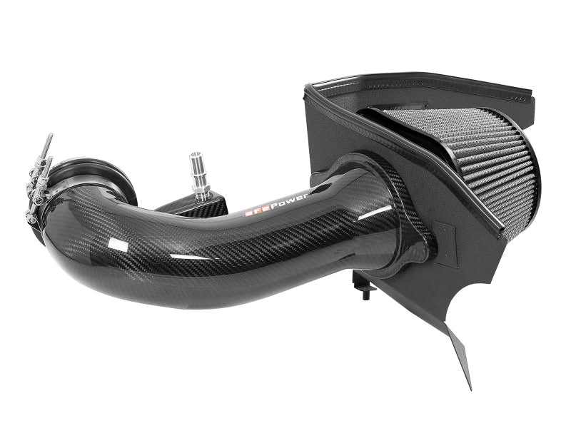 aFe 19-21 GM Trucks 5.3L/6.2L Track Series Sistema de admisión de aire frío de fibra de carbono con filtros Pro Dry S