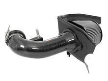 Cargar imagen en el visor de la galería, aFe 19-21 GM Trucks 5.3L/6.2L Track Series Sistema de admisión de aire frío de fibra de carbono con filtros Pro Dry S
