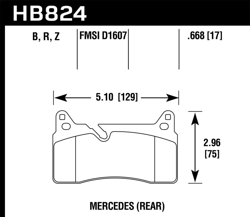 Hawk 11-15 Mercedes-Benz SLS AMG Pastillas de freno traseras de cerámica de rendimiento