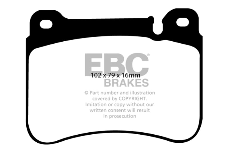 EBC 05-07 Mercedes-Benz C230 (W203) 2.5 Sport Sedan Pastillas de freno delanteras Greenstuff