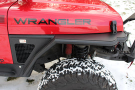 Fishbone Offroad 97-06 Jeep Wrangler TJ Guardabarros delanteros de tubo de acero de 3 pulgadas acampanados - Pintura en polvo texturizada negra