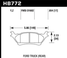 Cargar imagen en el visor de la galería, Pastillas de freno traseras Hawk 12-16 Ford F-150 Performance Ceramic Street