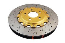 Cargar imagen en el visor de la galería, DBA 97-04 Corvette C5/C6 Rotor delantero perforado y ranurado Serie 5000 de 2 piezas ensamblado con sombrero dorado