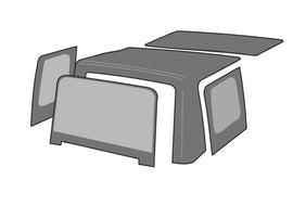 Rampage 1986-1994 Suzuki Samurai Soft Top OEM Reemplazo - Diamante negro