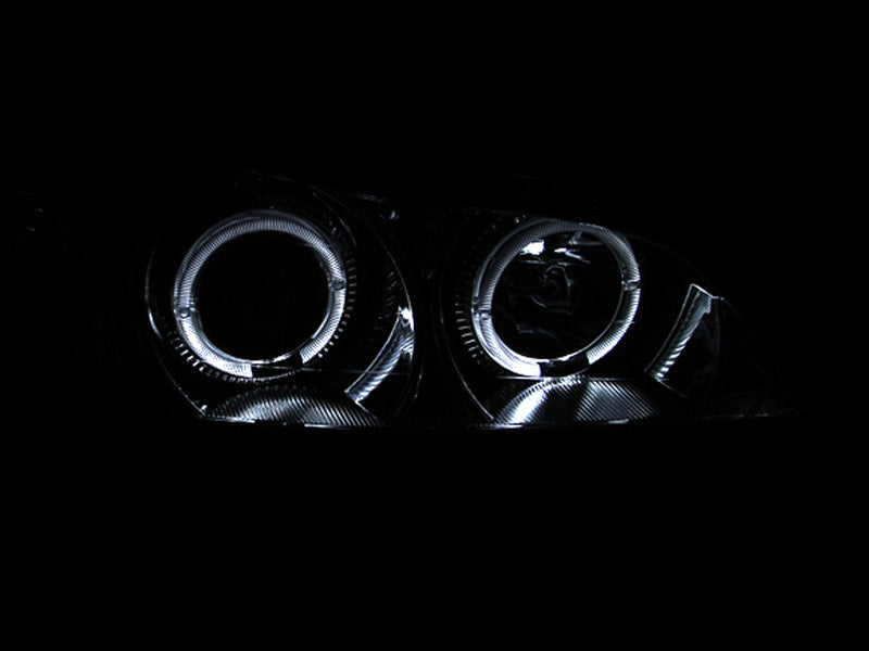 ANZO 2000-2004 Infiniti I30 Faros delanteros con proyector cromado Halo