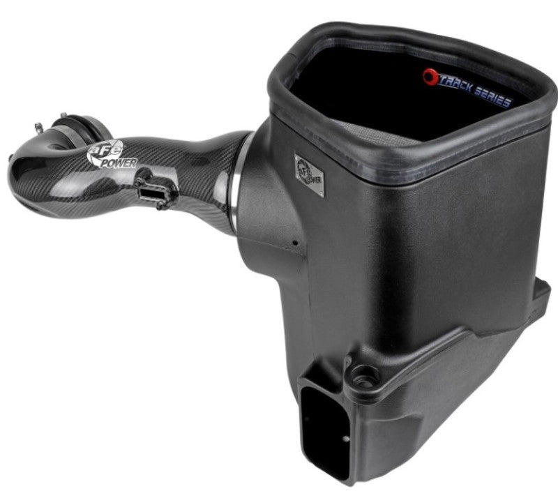 aFe 19-21 GM Trucks 5.3L/6.2L Track Series Sistema de admisión de aire frío de fibra de carbono con filtros Pro Dry S
