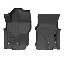 Cargar imagen en el visor de la galería, Husky Liners 2022 Nissan Frontier King Cab Ext. Revestimientos de piso delantero negros WeatherBeater para cabina/CC