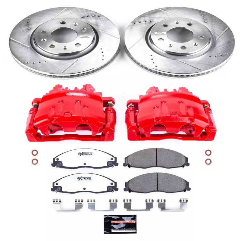 Power Stop 03-05 Cadillac CTS Front Z26 Street Warrior Brake Kit w/Calipers