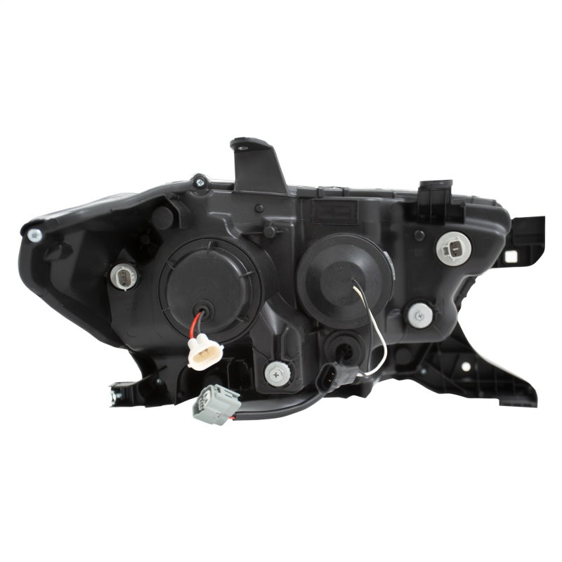 ANZO 2016-2017 Toyota Tacoma Faros delanteros tipo proyector con interruptor estilo tablón negro con ámbar y DRL