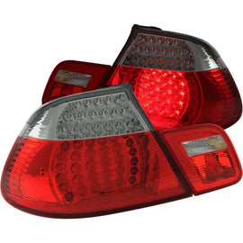 ANZO 2000-2003 BMW Serie 3 E46 Luces traseras LED rojo transparente 4 piezas