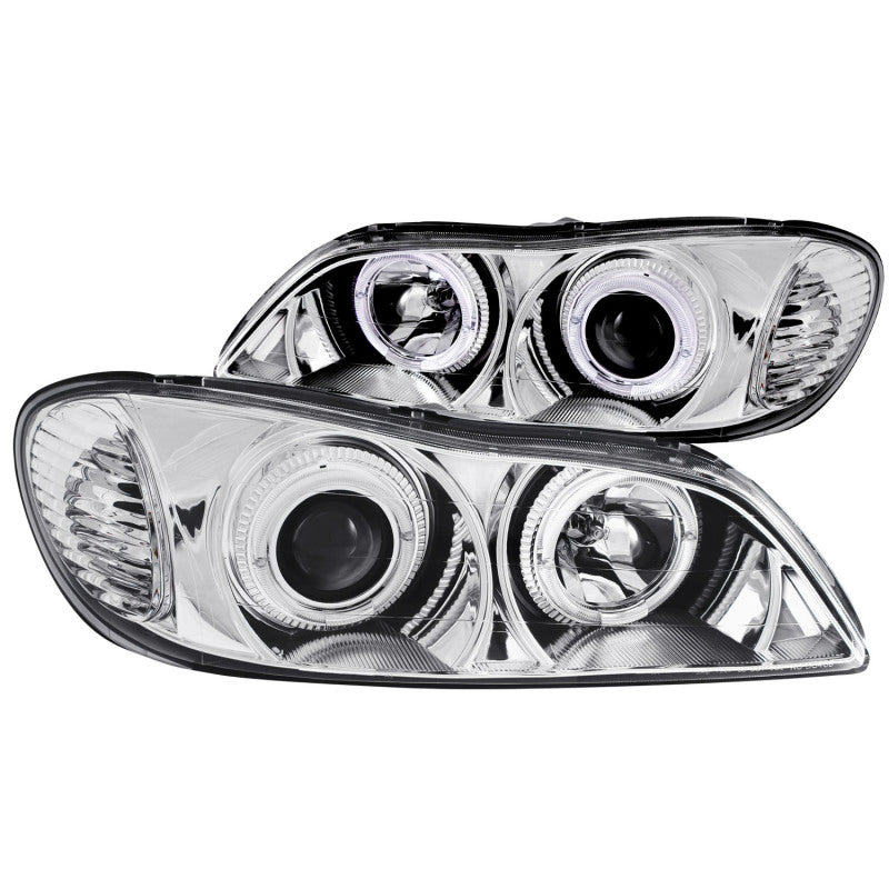 ANZO 2000-2004 Infiniti I30 Faros delanteros con proyector cromado Halo