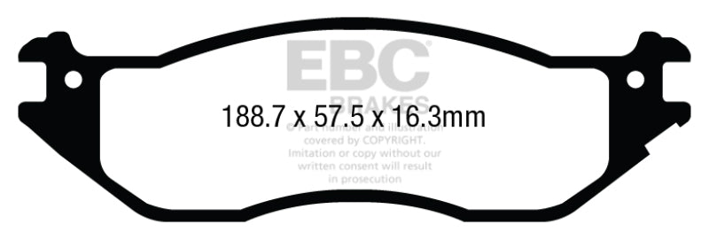 EBC 04-07 Ford Econoline E150 4.6 Pastillas de freno delanteras Yellowstuff