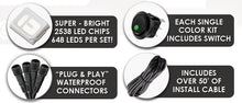 Cargar imagen en el visor de la galería, Oracle LED Illuminated Wheel Rings - Double LED - Red SEE WARRANTY