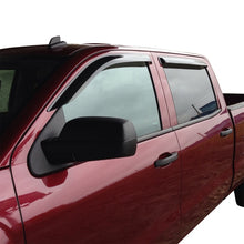 Cargar imagen en el visor de la galería, Westin 2014-2018 Chevy Silverado 1500 Crew Cab Wade Slim Wind Deflector 4pc - Smoke