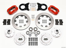 Cargar imagen en el visor de la galería, Wilwood Forged Dynalite Front Kit 12.19in Red 1965-1969 Mustang Disc &amp; Drum Spindle