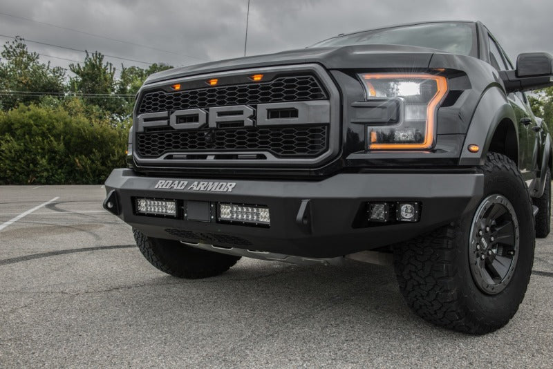Road Armor 17-20 Ford Raptor Stealth Parachoques delantero sin cabrestante - Tex Blk