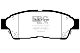 EBC 93-97 Geo Prizm 1.6 Pastillas de freno delanteras Greenstuff