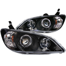 Cargar imagen en el visor de la galería, ANZO 2004-2005 Honda Civic Proyector Faros delanteros con Halo Negro
