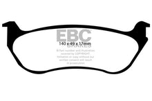 Cargar imagen en el visor de la galería, EBC 95-97 Ford Crown Victoria 4.6 (Phenolic PisTons) Ultimax2 Rear Brake Pads