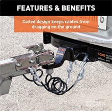 Cargar imagen en el visor de la galería, RockJock Curt Towing Safety Cable Kit 44 1/2in Long w/ 2 Snap Hooks 5000lbs 2-Pack